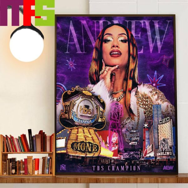 Mercedes Mone Varnado Sasha Banks And New TBS Champion At AEW Double Or Nothing Wall Art Decor Poster Canvas