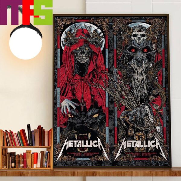 Metallica M72 World Tour Two Night At Olympiastadion In Munich For The First No Repeat Weekend May 24-26 2024 Wall Art Decor Poster Canvas