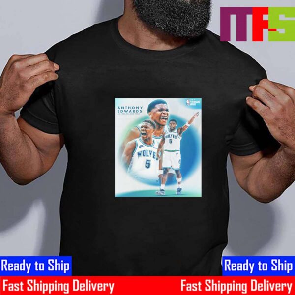 Minnesota Timberwolves Anthony Edwards 2024 All-NBA 2nd Team NBA Performance Awards Essential T-Shirt