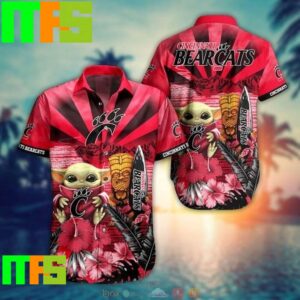 NCAA Cincinnati Bearcats Baby Yoda Trendy Aloha Hawaiian Shirt Gifts For Men And Women Hawaiian Shirt