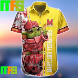 NCAA Maryland Terrapins Baby Yoda Hawaiian Shirt Gifts For Men And Women Hawaiian Shirt