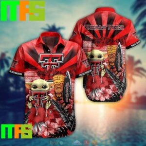 NCAA Texas Tech Red Raiders Baby Yoda Trendy Aloha Hawaiian Shirt Gifts For Men And Women Hawaiian Shirt