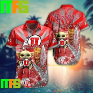 NCAA Utah Utes Baby Yoda Trendy Aloha Hawaiian Shirt Gifts For Men And Women Hawaiian Shirt