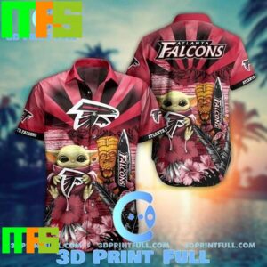 NFL Atlanta Falcons Baby Yoda Style Summer Collection Trendy Aloha Hawaiian Shirt Gifts For Men And Women Hawaiian Shirt