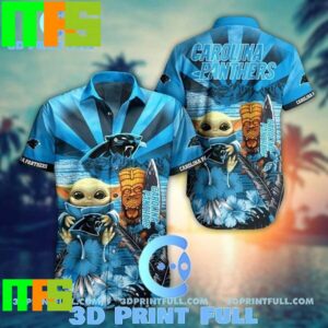 NFL Carolina Panthers Baby Yoda Style Summer Collection Trendy Aloha Hawaiian Shirt Gifts For Men And Women Hawaiian Shirt