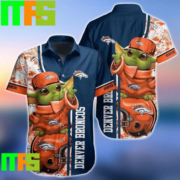 NFL Denver Broncos Baby Yoda Hawaiian Shirt Gifts For Men And Women Hawaiian Shirt