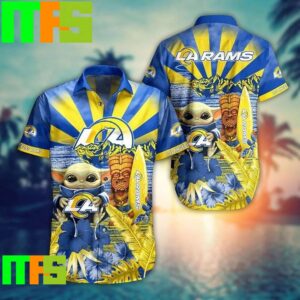 NFL Los Angeles Rams Baby Yoda Style Hot Trends Summer Aloha Hawaiian Shirt Gifts For Men And Women Hawaiian Shirt