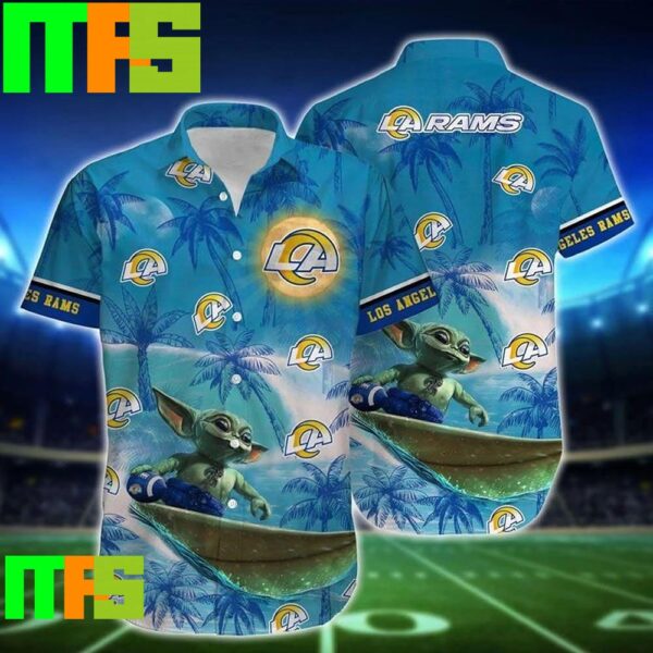 NFL Los Angeles Rams Baby Yoda Style Hot Trends Summer Hawaiian Shirt Gifts For Men And Women Hawaiian Shirt