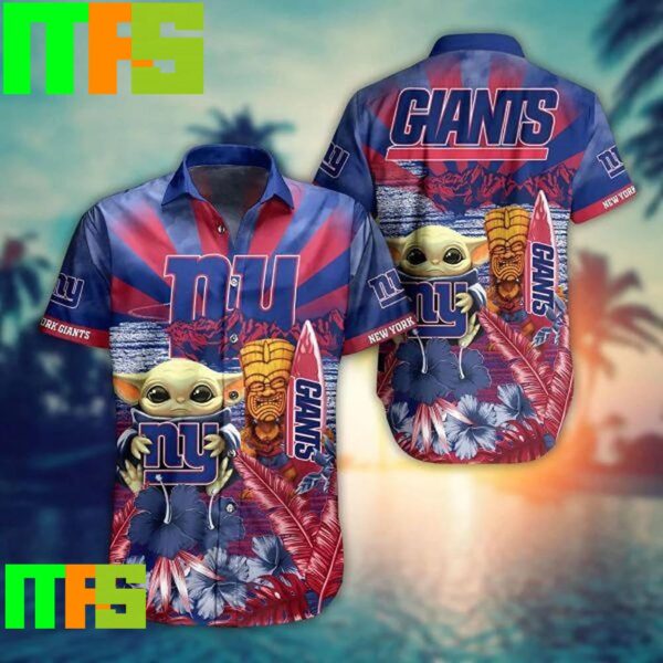NFL New York Giants Baby Yoda Trendy Aloha Hawaiian Shirt Gifts For Men And Women Hawaiian Shirt