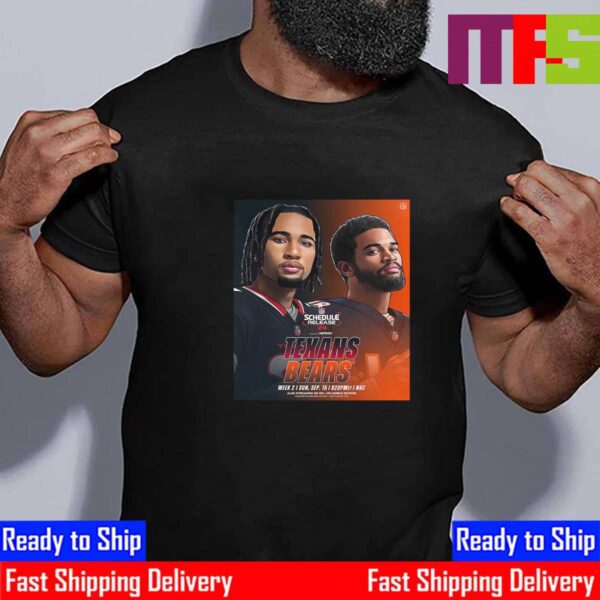 NFL Schedule Release 24 Houston Texans vs Chicago Bears September 15th 2024 Essential T-Shirt