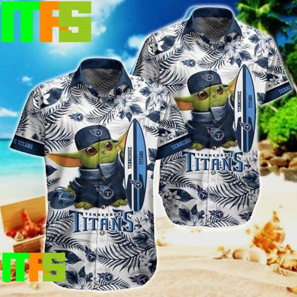NFL Tennessee Titans Baby Yoda Trendy Aloha Hawaiian Shirt Gifts For Men And Women Hawaiian Shirt