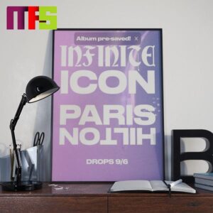 New Album Infinite Icon Paris Hilton On September 6th 2024 Home Decor Poster Canvas