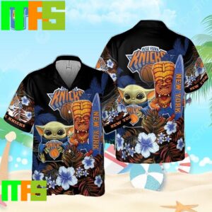 New York Knicks Baby Yoda National Basketball Association Hawaiian Shirt Gifts For Men And Women Hawaiian Shirt