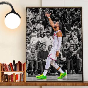 New York Knicks Jalen Brunson Putting The City Of New York On His Back Wall Decor Poster Canvas