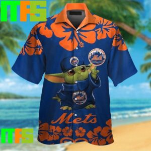 New York Mets Baby Yoda Tropical Hawaiian Shirt Gifts For Men And Women Hawaiian Shirt