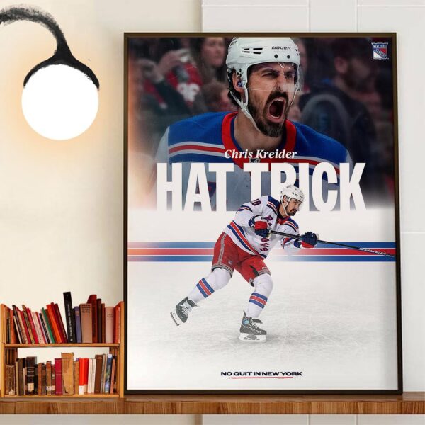 New York Rangers Chris Kreider Hat Trick Helps Rangers Eliminate Hurricanes In Game 6 Home Decoration Poster Canvas