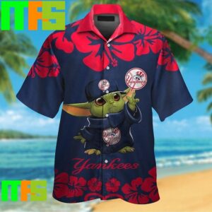 New York Yankees Baby Yoda Tropical Hawaiian Shirt Gifts For Men And Women Hawaiian Shirt