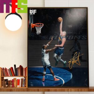 Nikola Jokic Really Threw One Down Over Anthony Edwards Home Decoration Poster Canvas