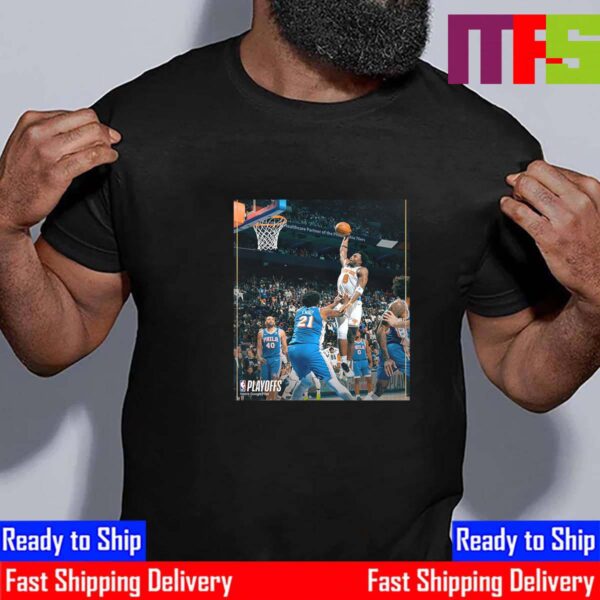 OG Anunoby Dunk On Joel Embiid New York Knicks Advance Eastern Conference Semifinals NBA Playoffs 2024 Essential T-Shirt