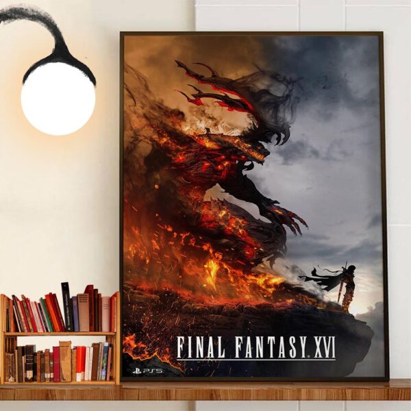 Official Art Final Fantasy XVI On PS5 Wall Decor Poster Canvas