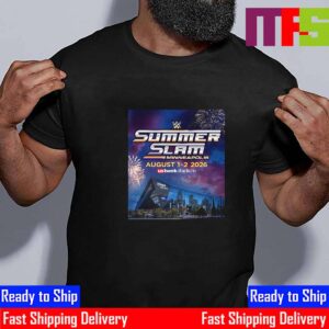 Official Poster For WWE SummerSlam At US Bank Stadium Minneapolis MN August 1-2 2026 Essential T-Shirt