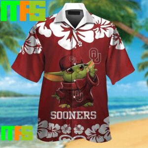 Oklahoma Sooners Baby Yoda Tropical Aloha Hawaiian Shirt Gifts For Men And Women Hawaiian Shirt