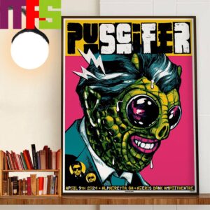Puscifer Poster At Ameris Bank Amphitheatre Alpharetta GA April 9th 2024 Wall Decor Poster Canvas
