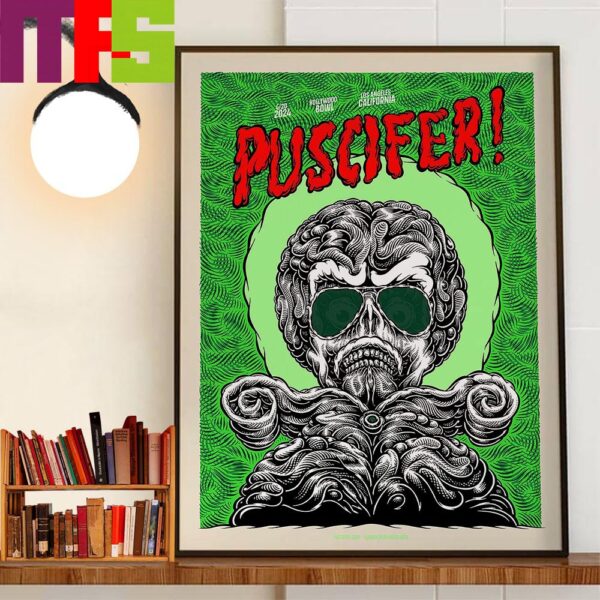 Puscifer Poster At The Hollywood Bowl Los Angeles CA April 20th 2024 Wall Decor Poster Canvas