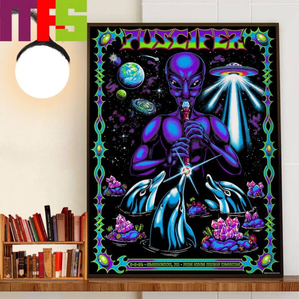 Puscifer Poster At The Pine Knob Music Theatre Clarkston MI May 2nd 2024 Wall Decor Poster Canvas