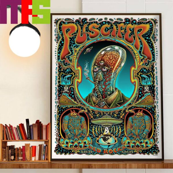 Puscifer Poster At The Red Rocks Amphitheatre Morrison CO April 25th-26th 2024 Wall Decor Poster Canvas