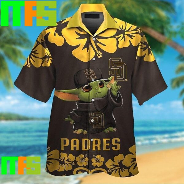 San Diego Padres Baby Yoda Tropical Aloha Hawaiian Shirt Gifts For Men And Women Hawaiian Shirt