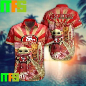 San Francisco 49ers NFL Baby Yoda Tropical Aloha Hawaiian Shirt Gifts For Men And Women Hawaiian Shirt