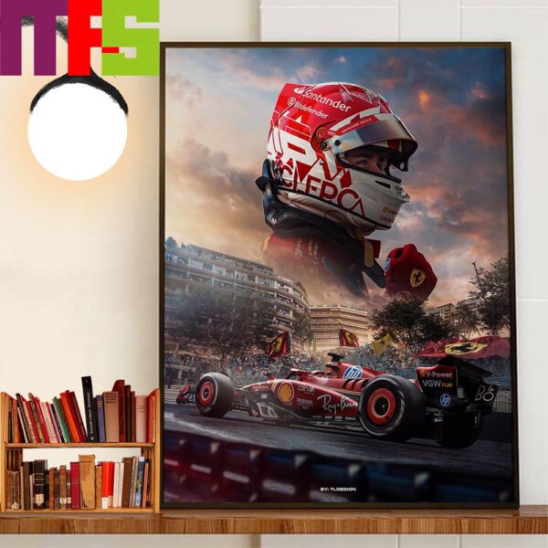 Scuderia Ferrari F1 Team Charles Leclerc A Win At Home At Monaco GP Wall Art Decor Poster Canvas