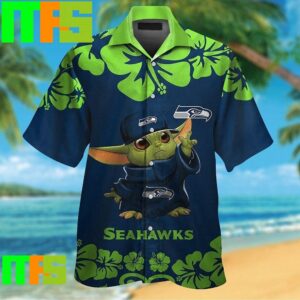 Seattle Seahawks Baby Yoda Tropical Aloha Hawaiian Shirt Gifts For Men And Women Hawaiian Shirt