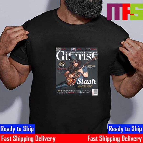 Slash On The Cover Of Netherlands Gitarist Magazine June 2024 Essential T-Shirt