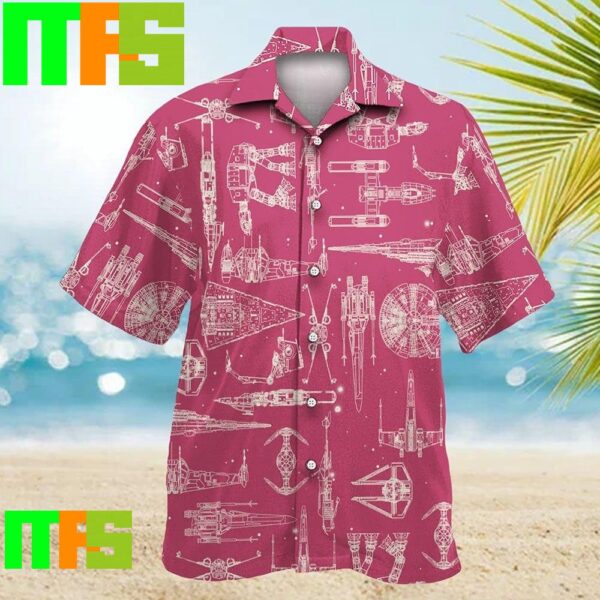 Space Ships Star Wars Pink Tropical Aloha Hawaiian Shirt Gifts For Men And Women Hawaiian Shirt