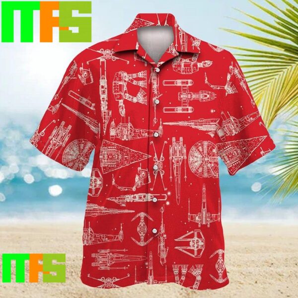 Space Ships Star Wars Red Tropical Aloha Hawaiian Shirt Gifts For Men And Women Hawaiian Shirt