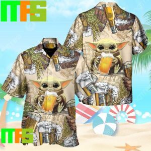 Star Wars Baby Yoda And Beer Tropical Aloha Hawaiian Shirt Gifts For Men And Women Hawaiian Shirt