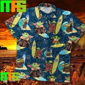 Star Wars Baby Yoda Surfing Summer Holiday Family Tropical Aloha Hawaiian Shirt Gifts For Men And Women Hawaiian Shirt