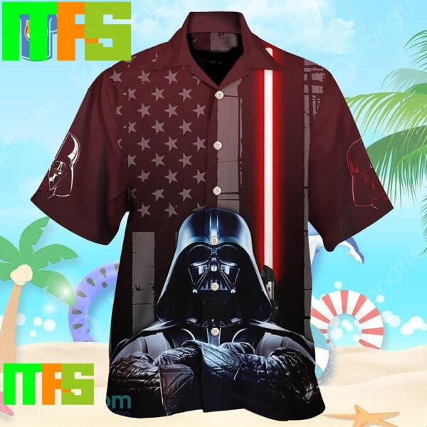 Star Wars Darth Vader American Flag For Star Wars Movie Fans Tropical Aloha Hawaiian Shirt Gifts For Men And Women Hawaiian Shirt