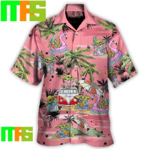 Star Wars Disney Baby Yoda Pink Tropical Aloha Hawaiian Shirt Gifts For Men And Women Hawaiian Shirt