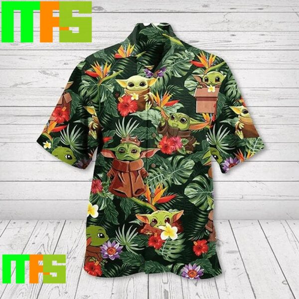 Star Wars Hawaii Shirt Baby Yoda Grogu Cute Tropical Aloha Hawaiian Shirt Gifts For Men And Women Hawaiian Shirt