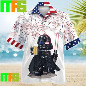Star Wars Independence Day Darth Vader With Beer Tropical Aloha Hawaiian Shirt Gifts For Men And Women Hawaiian Shirt