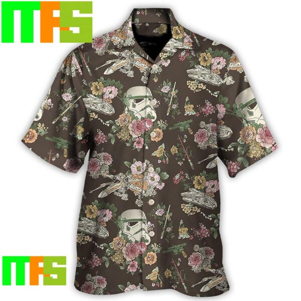 Star Wars Stormtrooper Flower Vintage Tropical Aloha Hawaiian Shirt Gifts For Men And Women Hawaiian Shirt