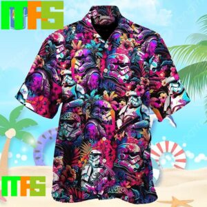 Star Wars Synthwave Cool For Star Wars Movie Fans Tropical Aloha Hawaiian Shirt Gifts For Men And Women Hawaiian Shirt