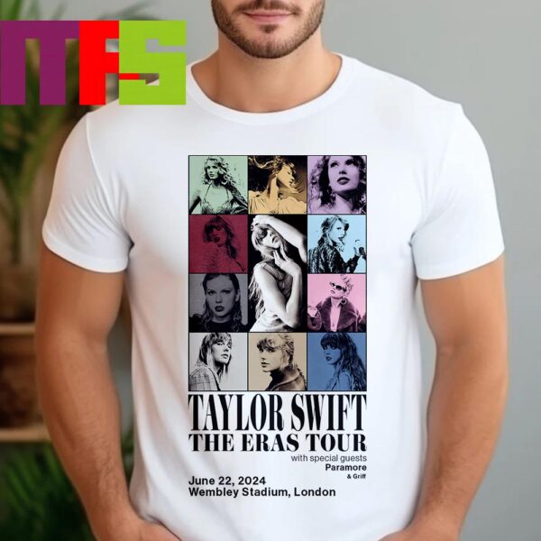 Taylor Swift The Eras Tour Wembley Stadium London June 22th 2024 With Special Guests Paramore And Griff Essential T Shirt