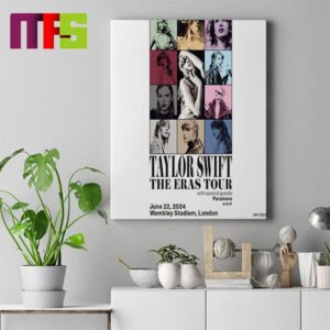 Taylor Swift The Eras Tour Wembley Stadium London June 22th 2024 With Special Guests Paramore And Griff Home Decor Poster Canvas