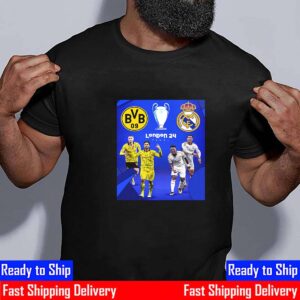 The 2023-2024 UEFA Champions League Final Is Set Borussia Dortmund vs Real Madrid CF at Wembley Stadium Essential T-Shirt The 2023-2024 UEFA Champions League Final Is Set Borussia Dortmund vs Real Madrid CF at Wembley Stadium Essential T-Shirt