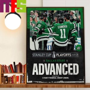 The Dallas Stars Take Game 7 And Are Moving On Stanley Cup Playoffs 2024 Wall Decor Poster Canvas