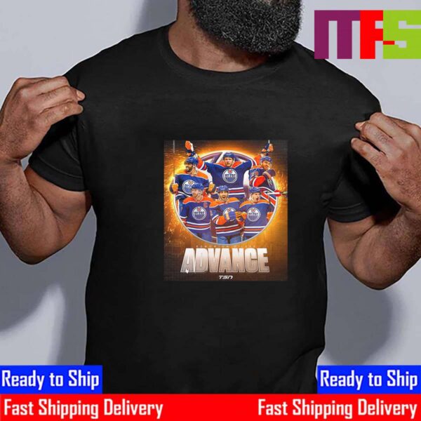 The Edmonton Oilers Advance To The Second Round 2024 Stanley Cup Playoffs Essential T-Shirt